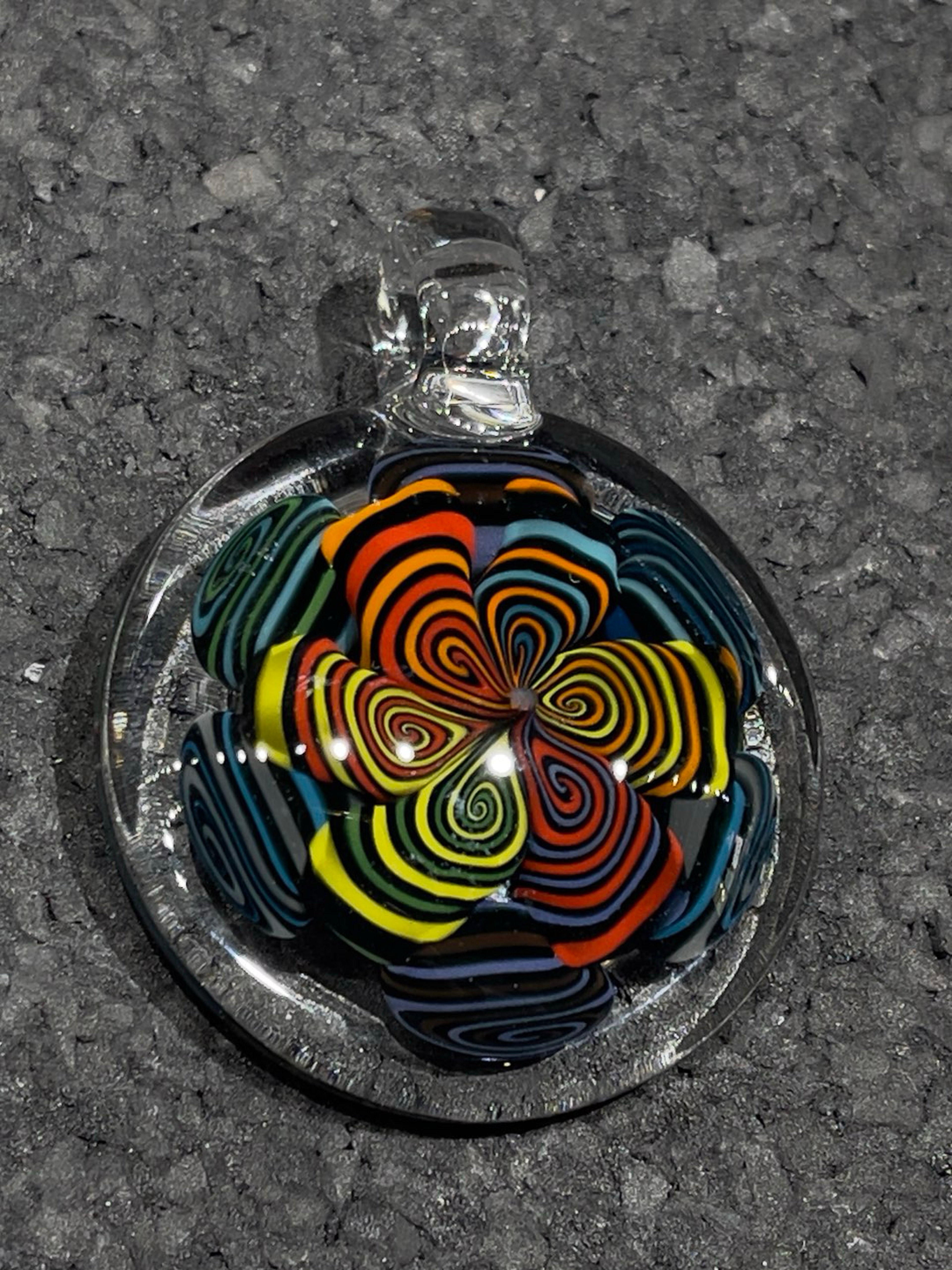 Chunk Double Row Thumbprint Pendant image 0