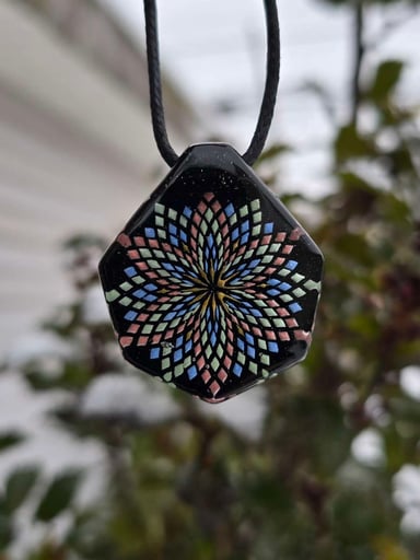 Preview pic of Fillacello Styled Mandala Layered Glow Pendant