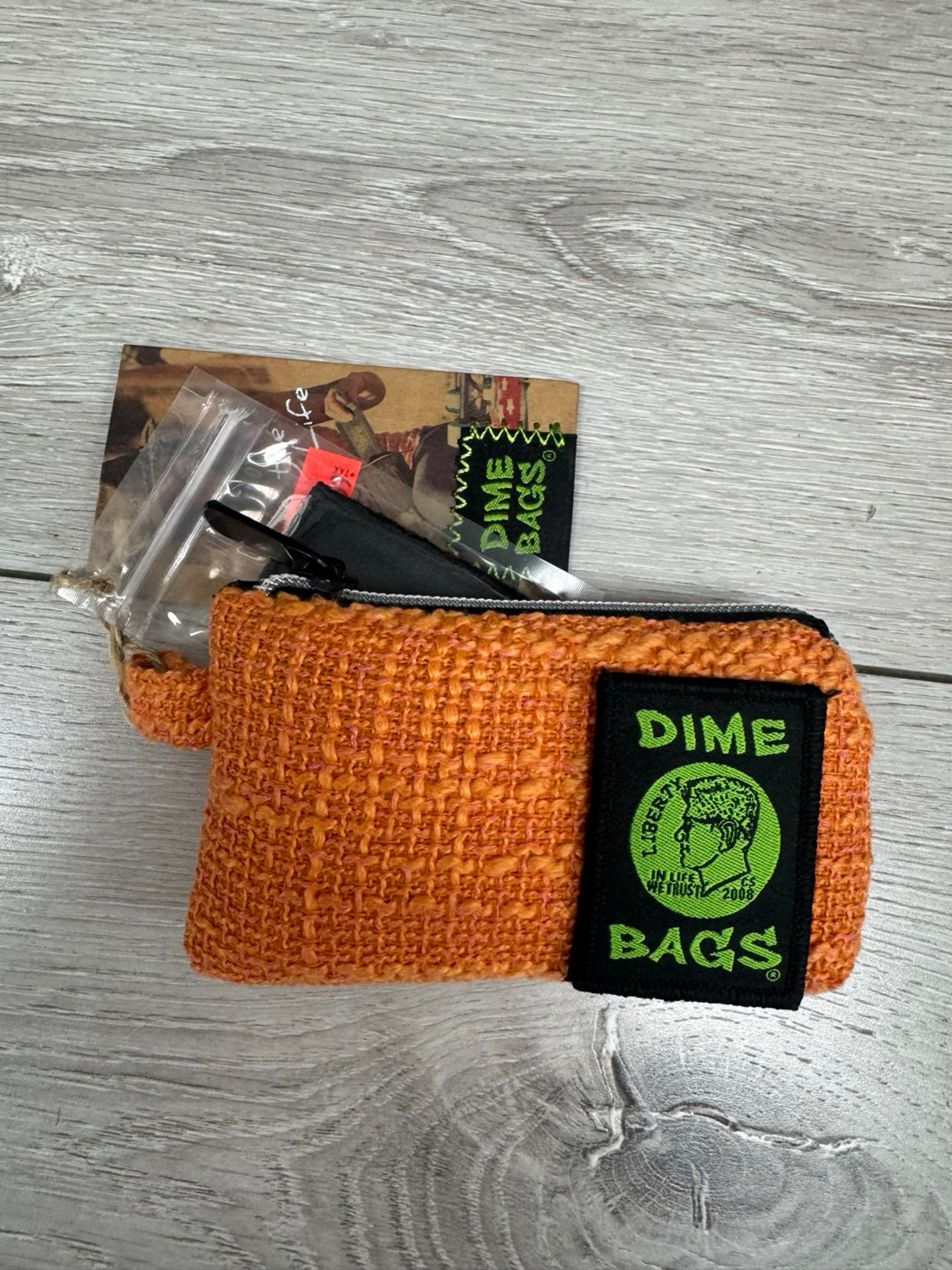 Dime bag all in one padded pouch 5” orange image 0