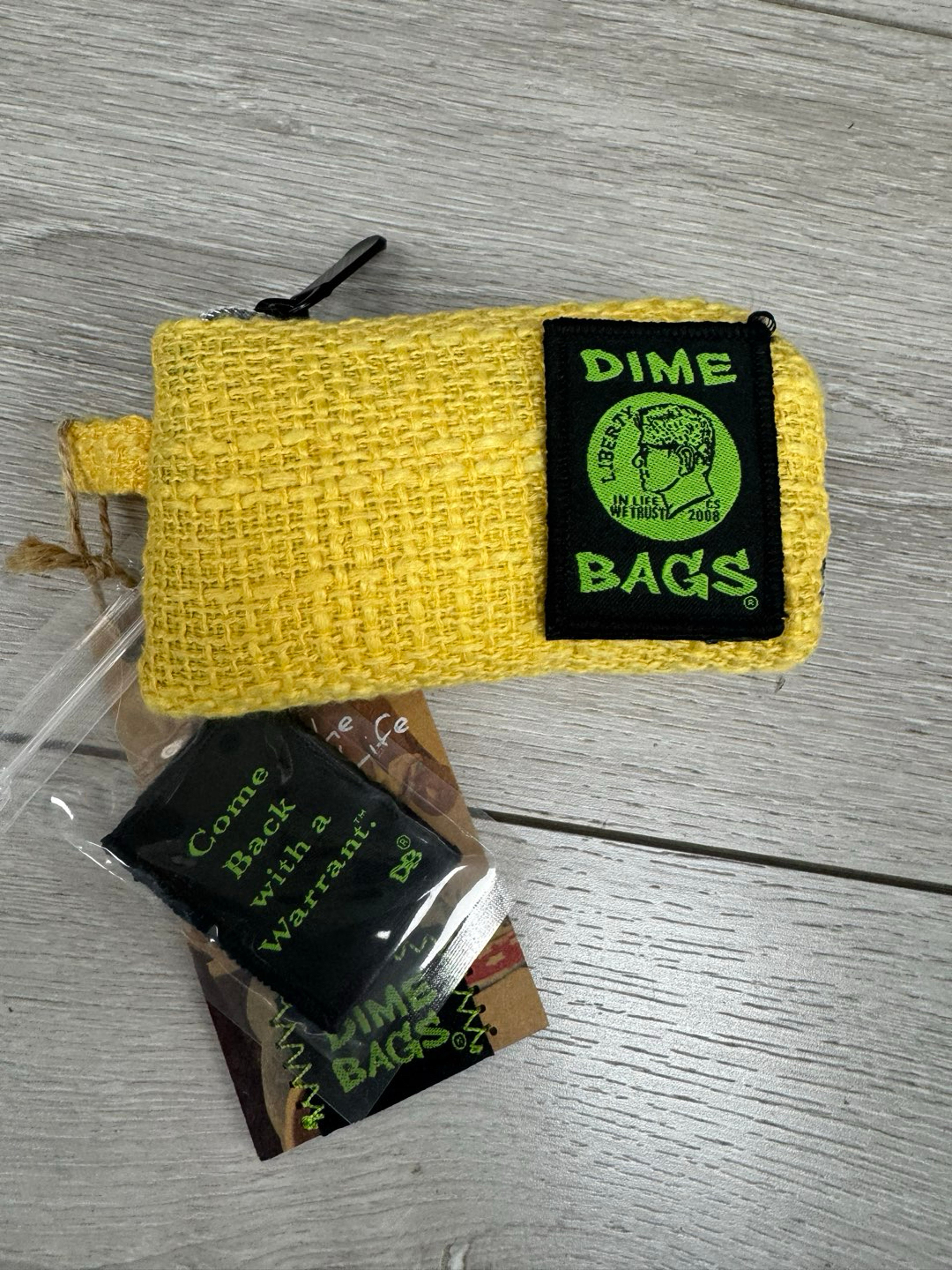 Dime bag all in one padded pouch 5” yellow image 0