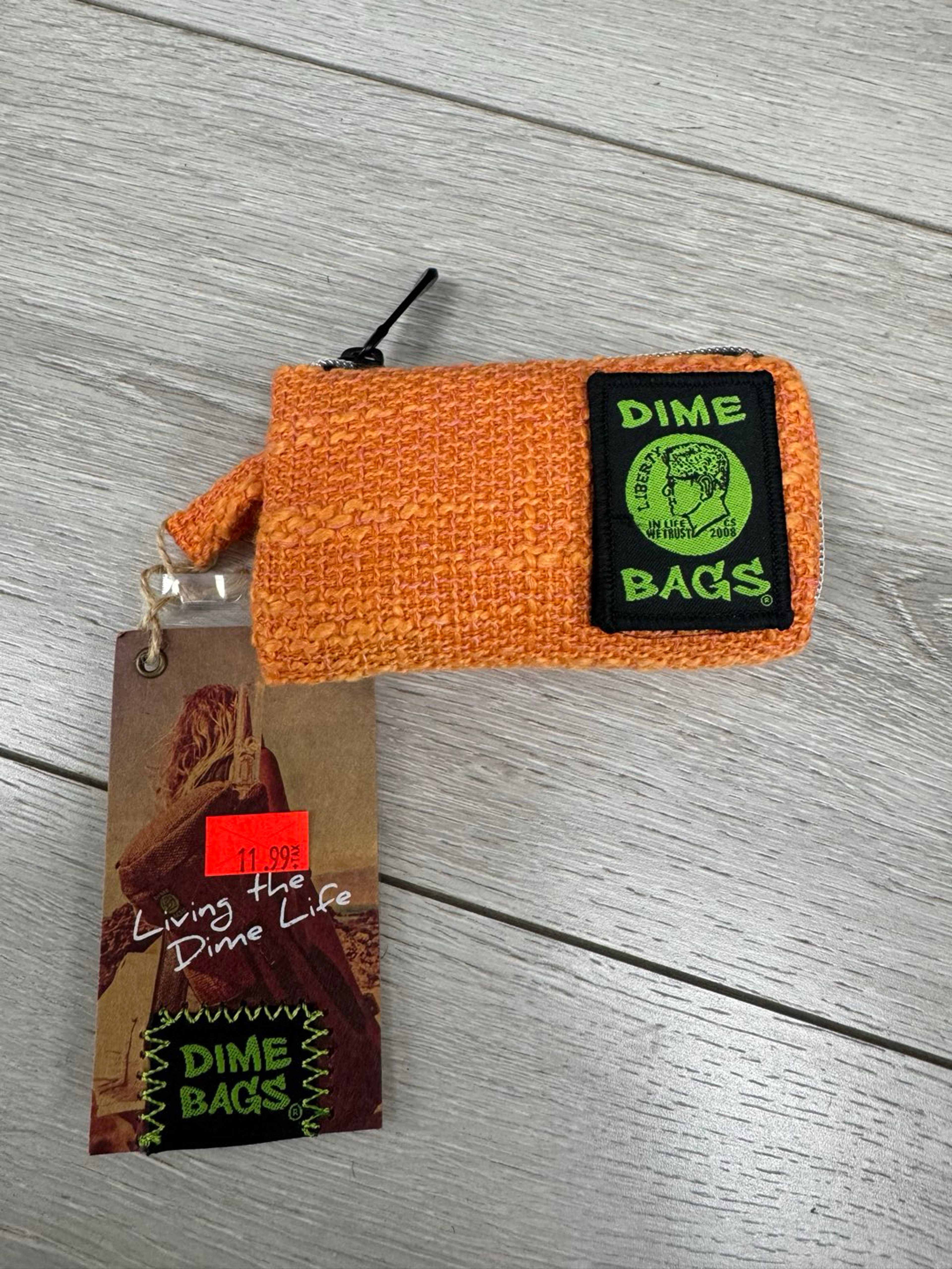 Preview pic of Dime bag padded pouch 5” orange