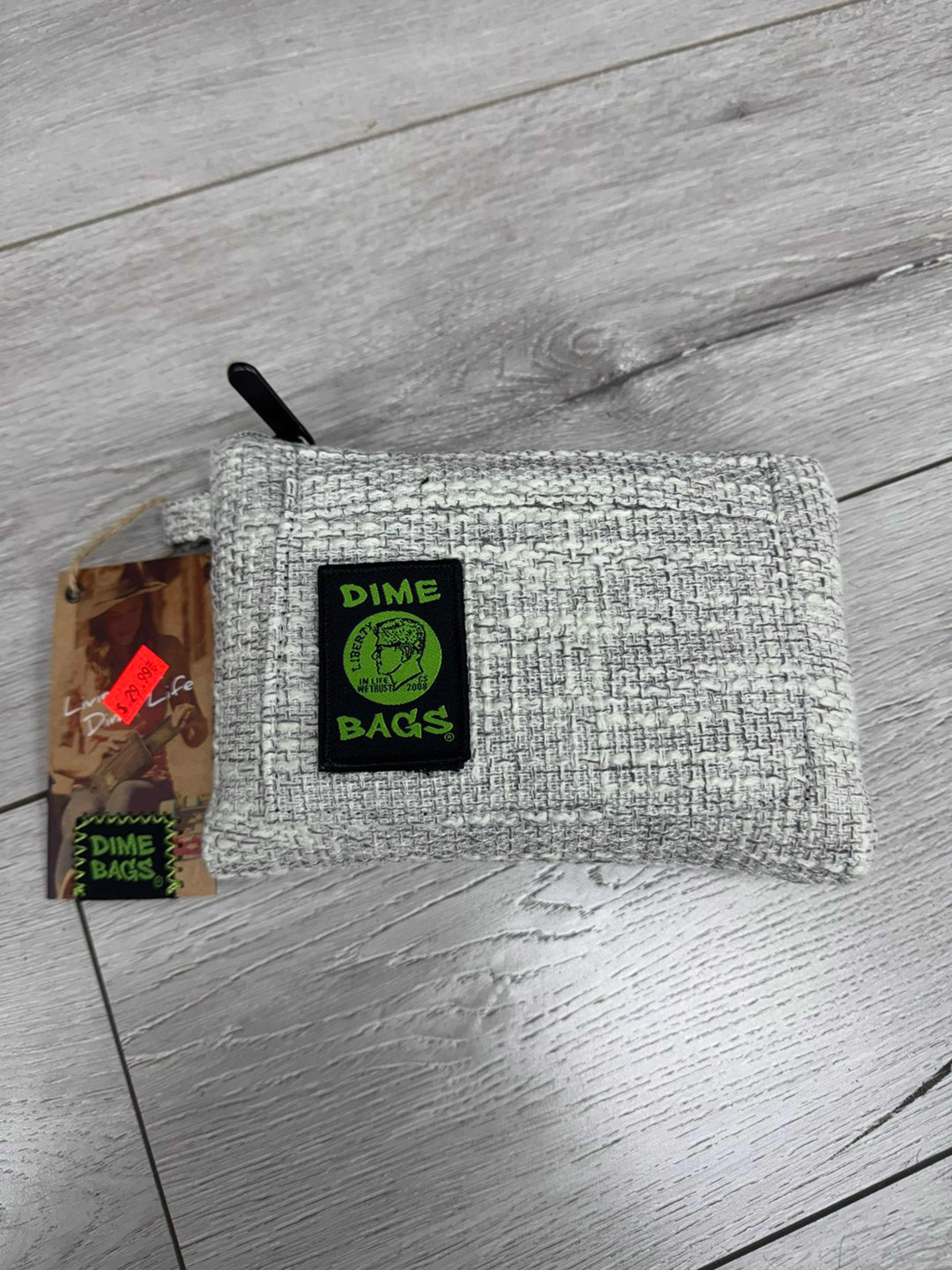 Preview pic of Dime bag all in one padded pouch 8” silver