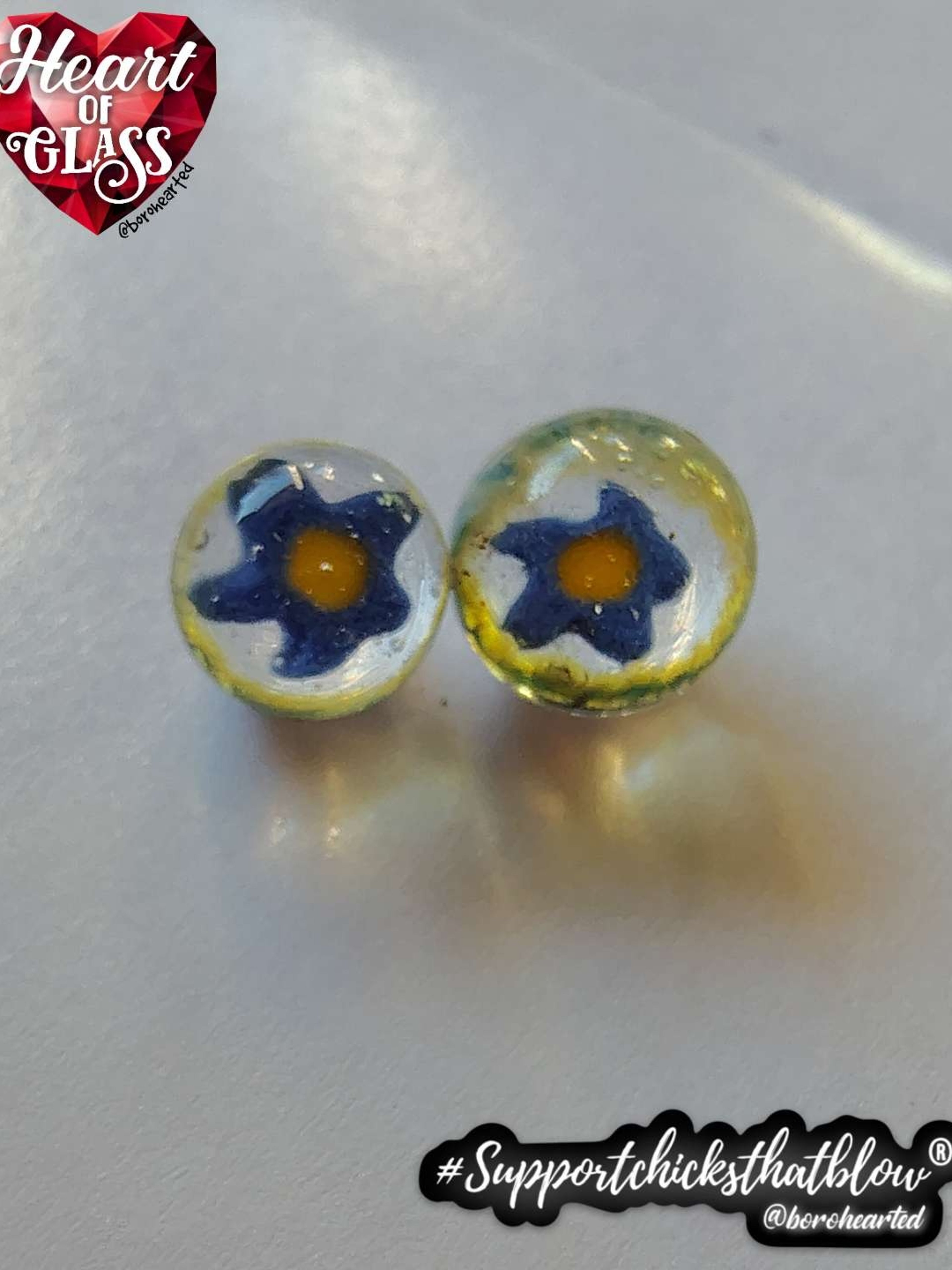 Flower murrine pearl set by Heart of Glass image 0