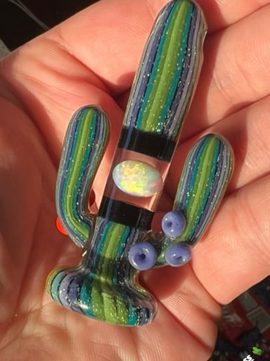Preview pic of Darby Rainbow Blue / Red Cactus Pendant
