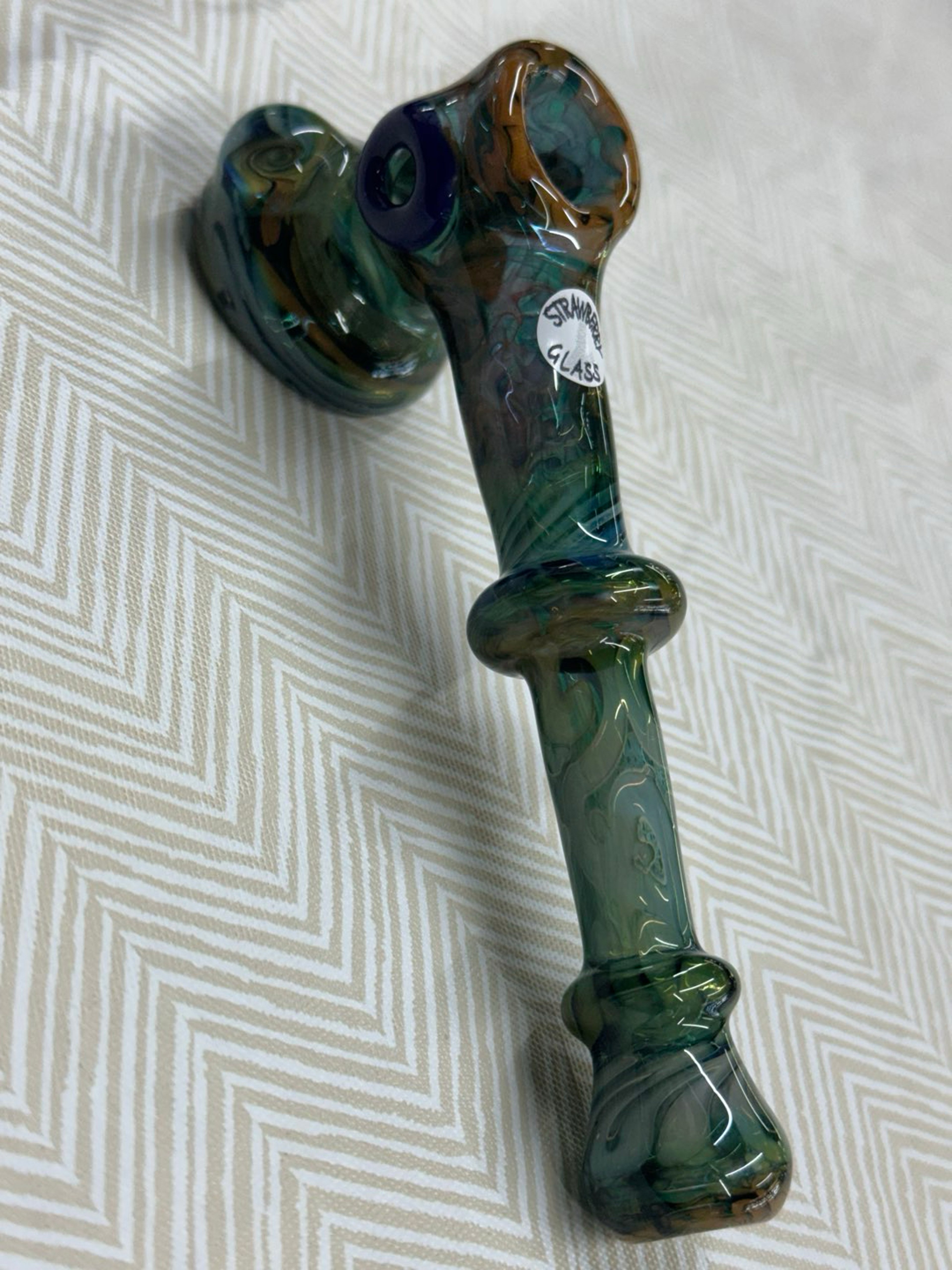 Strawberry glass Hammer silver and gold fumed image 0