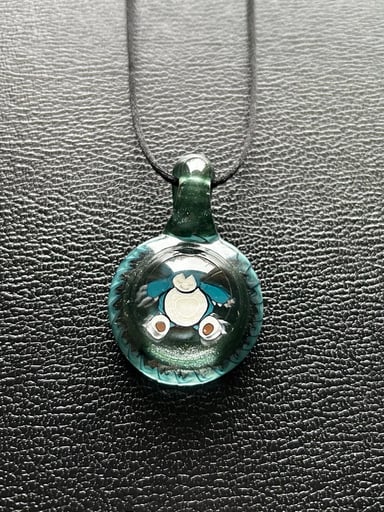 Preview pic of Willstar Glass Snorlax Pokemon Pendant