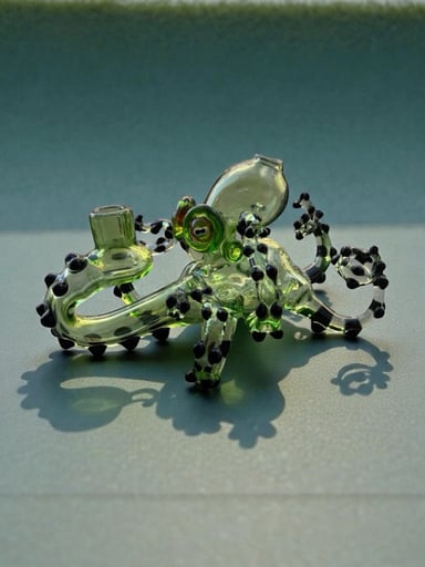 Preview pic of Green Octopus By Pacini Glass