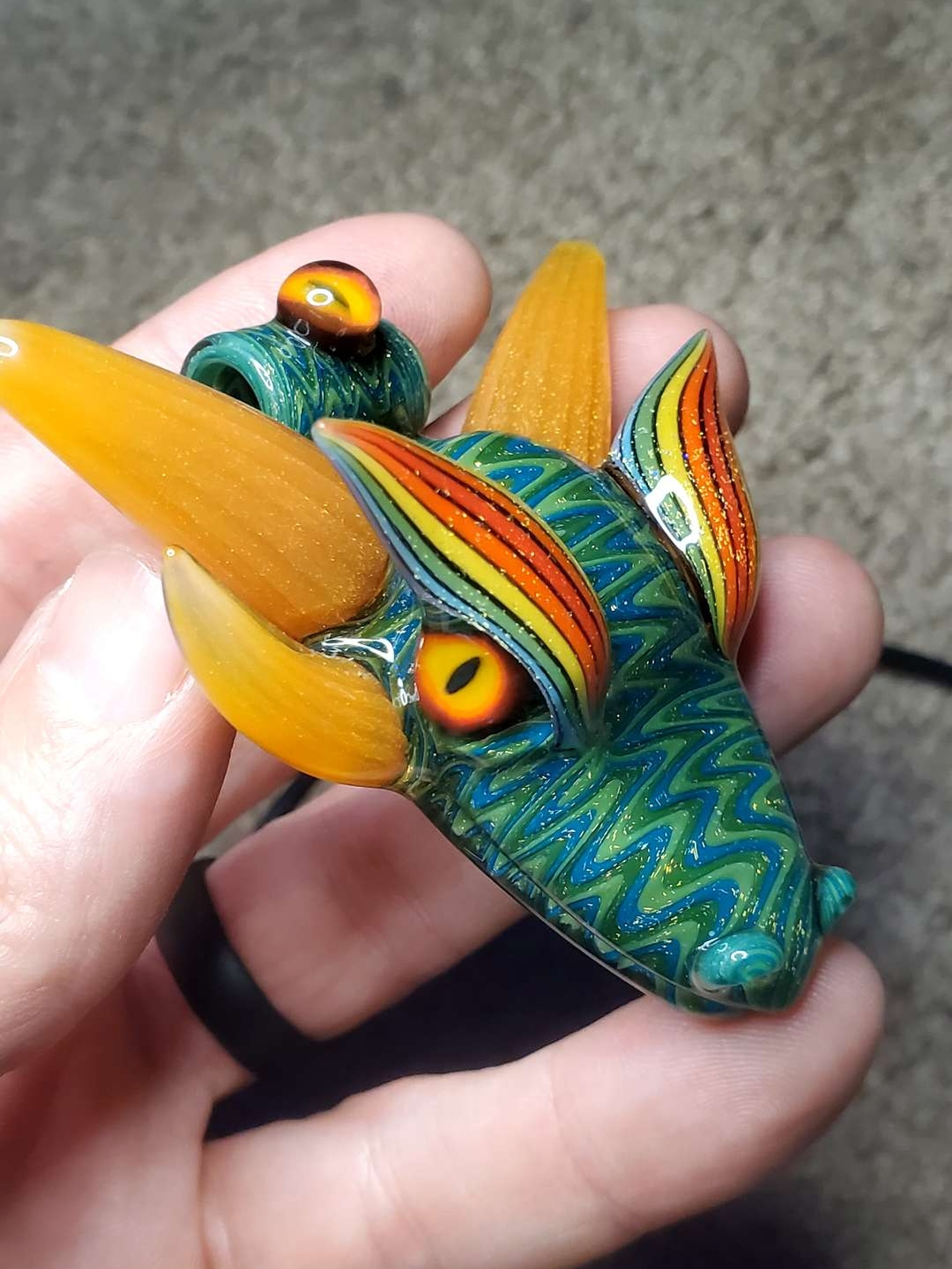 Preview pic of Mike Luna x Darby Holm dragon head pendy
