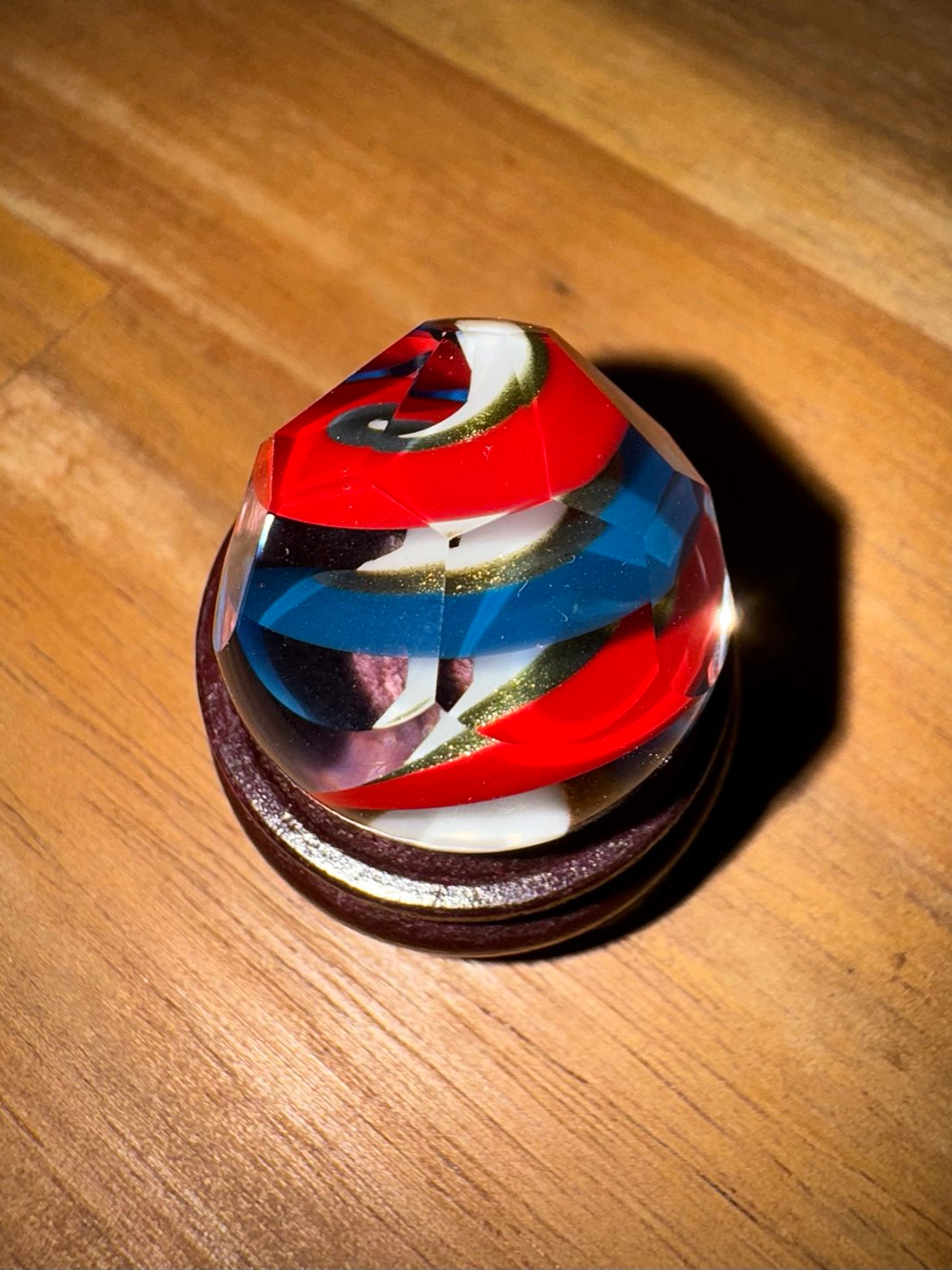 Knappy Glass Faceted Marble 25mm image 0