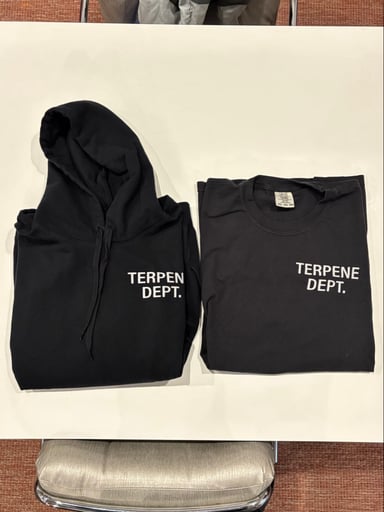 Preview pic of 2XL Terpene Department Black Shirt & Hoodie Combo