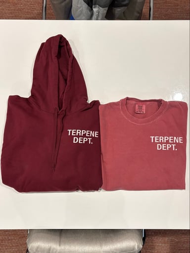 Preview pic of XL Terpene Department Maroon Shirt & Hoodie Combo r