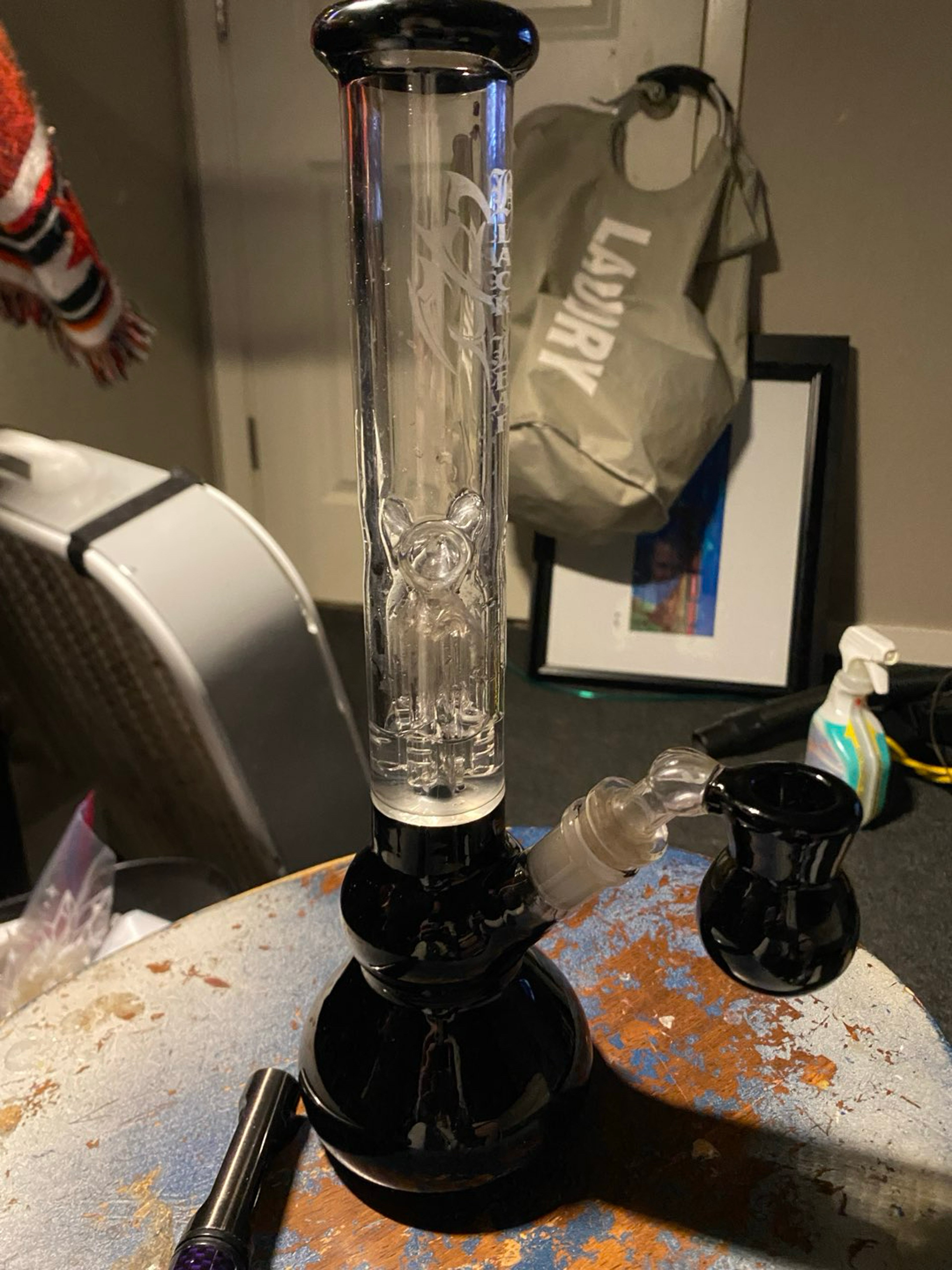 12”BLACK LEAF MINI BEAKER image 0