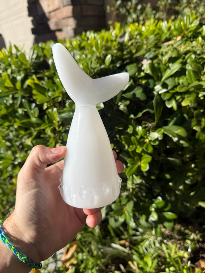 White Mermaid Tail Dab Rig | Shop Dab Rigs on GlassPass