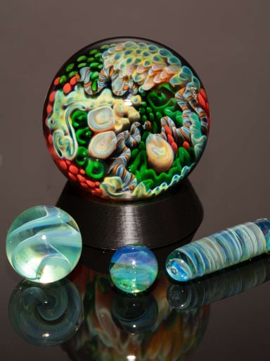 Preview pic of Coral Reef Marble Set | Four Piece Slurper Set