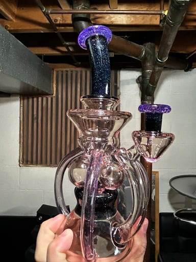 Preview pic of Weil Glass Triple Dumper - Parallax, Serum, Crushed Opal