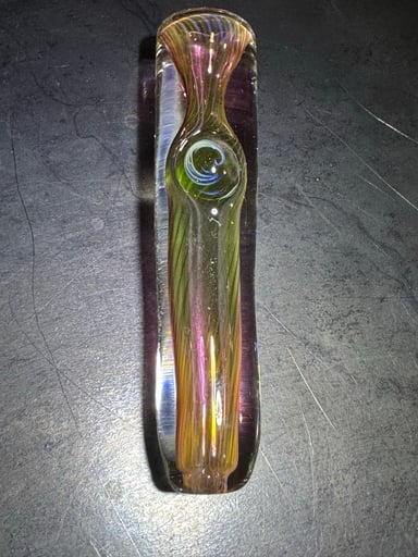 Preview pic of 1 hitter chillum gold/silver fume iso