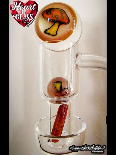 Preview pic of Amber purple mushroom Murrine slurper set