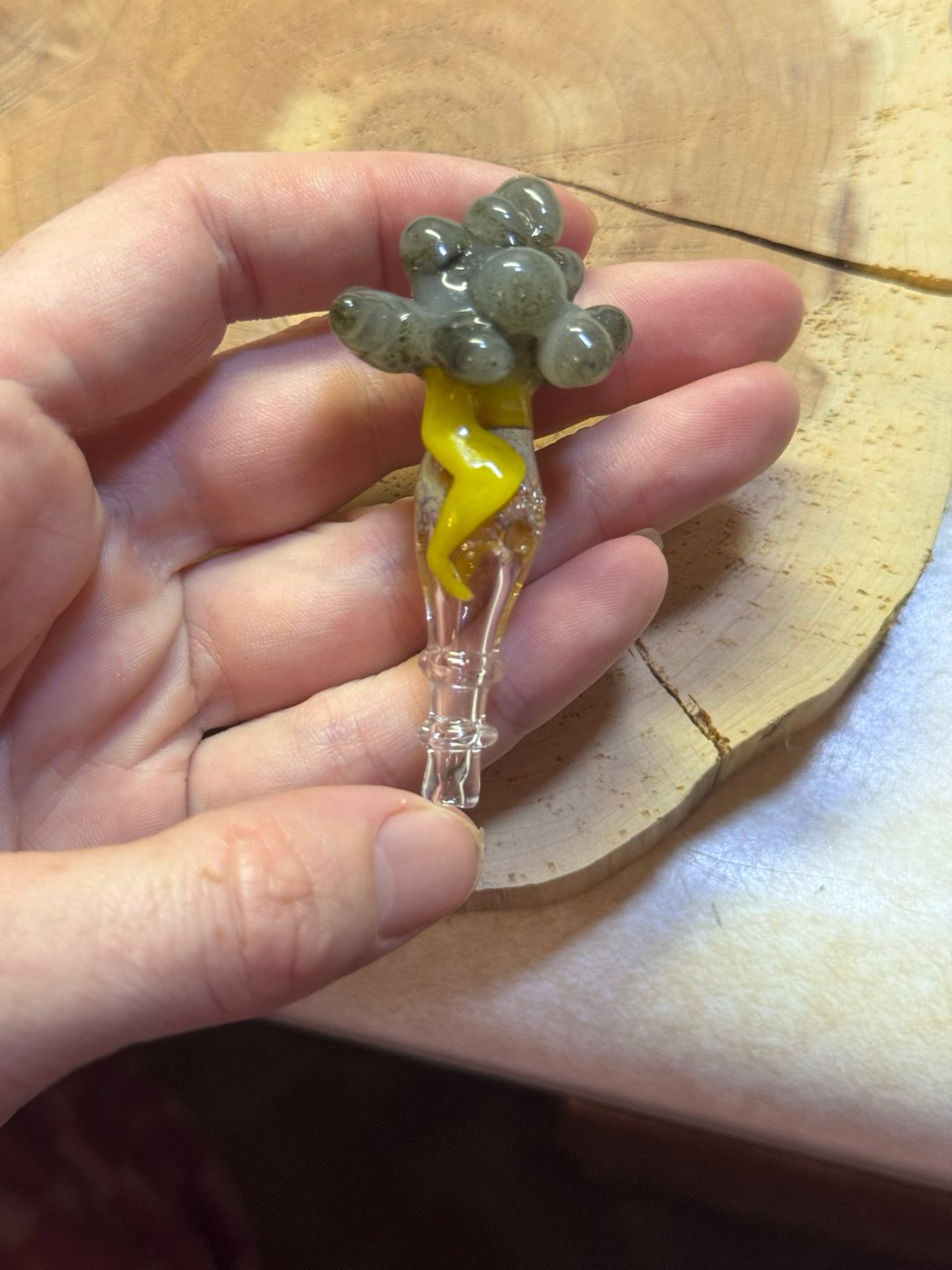 Preview pic of Storm cloud with 2 thunderbolts joystick - 3DXL