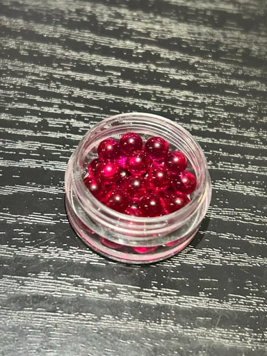 Preview pic of 2pk Red Ruby and Crystal Clear Terp Pearls