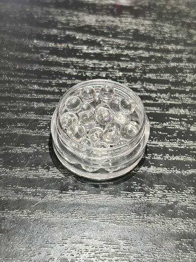 Preview pic of 4pk Ruby Red and Crytal Clear Terp Pearls