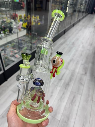 Preview pic of Lookah eye rig 14” double perc green