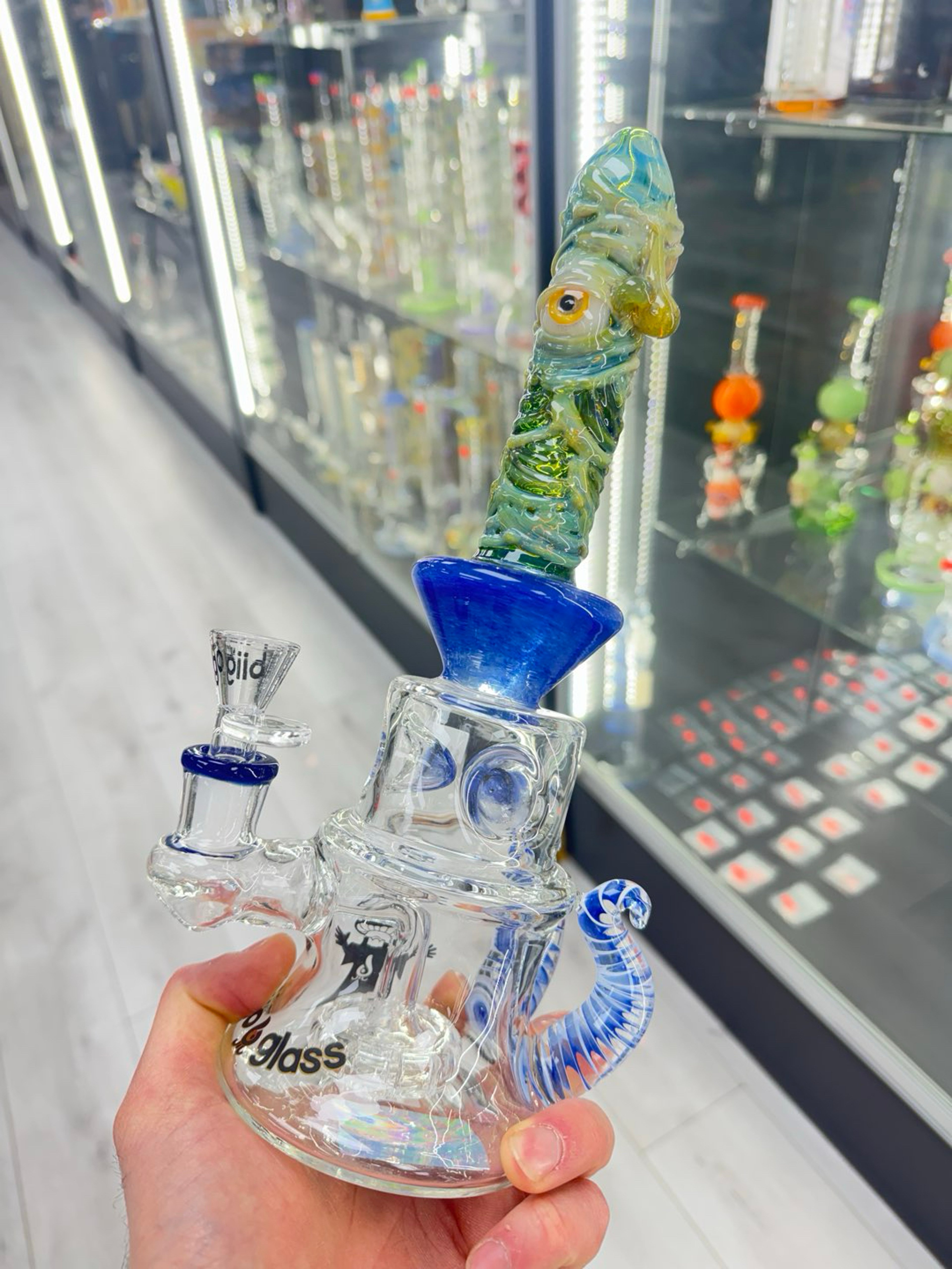 Biigo glass eye rig blue image 0