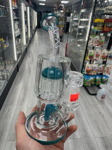 Preview pic of Alien flower monkey double perc rig teal