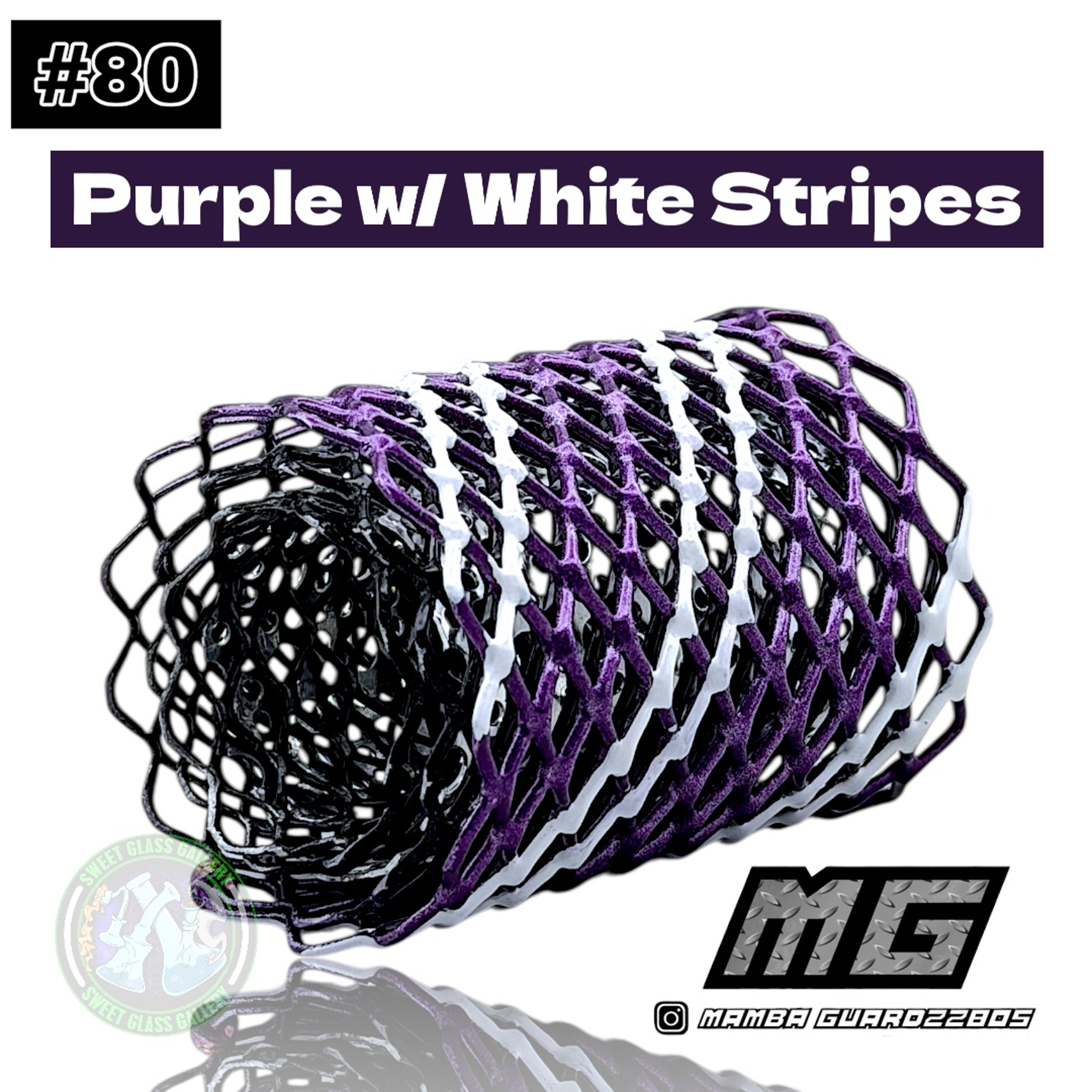 Preview pic of Mamba Guardzz - Heat Cage #80 - Blazer GT8000 Guard (Purple w/ White Stripes)