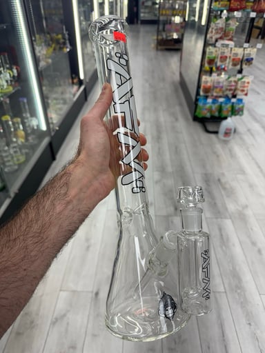Preview pic of Alien flower monkey 18” beaker with ash catcher white