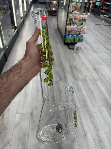 Preview pic of Alien flower monkey 18” beaker with ash catcher green