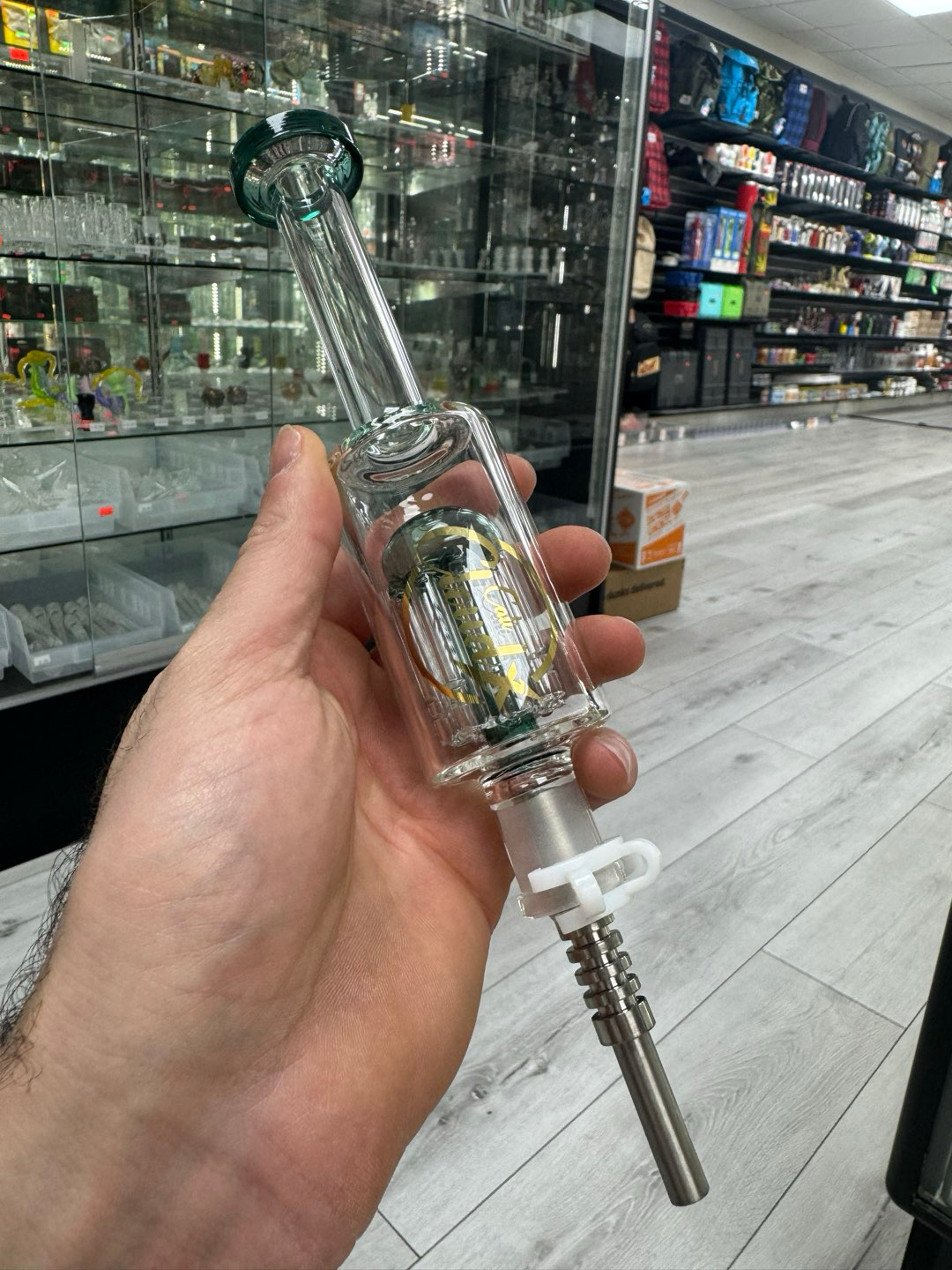 Preview pic of Cali cloudx nectar collector 14mm tip l green