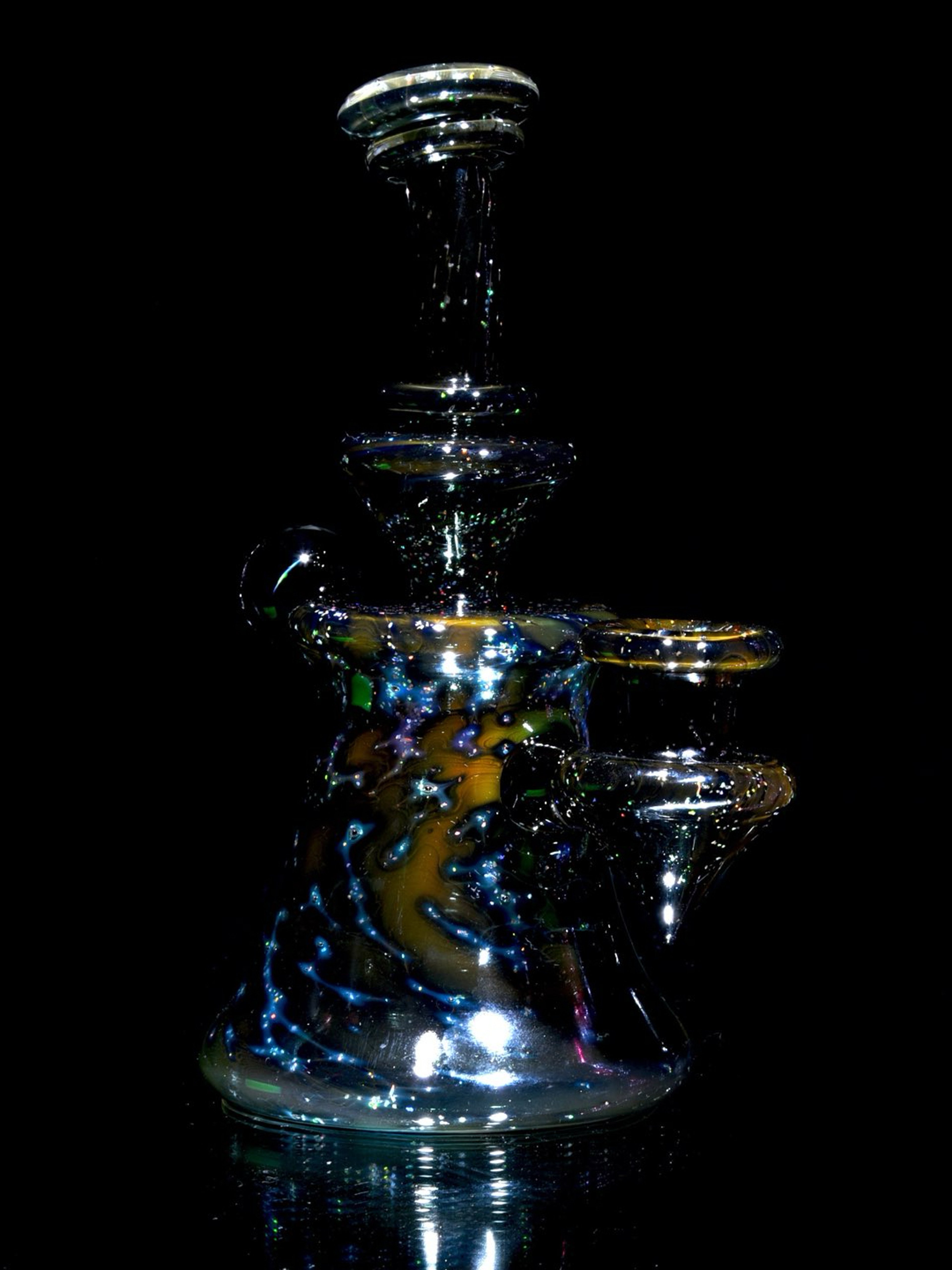 Preview pic of Jakers Glass - Fully-fumed Crushed Opal Galaxy Tech Banger Hanger - 14mm Female