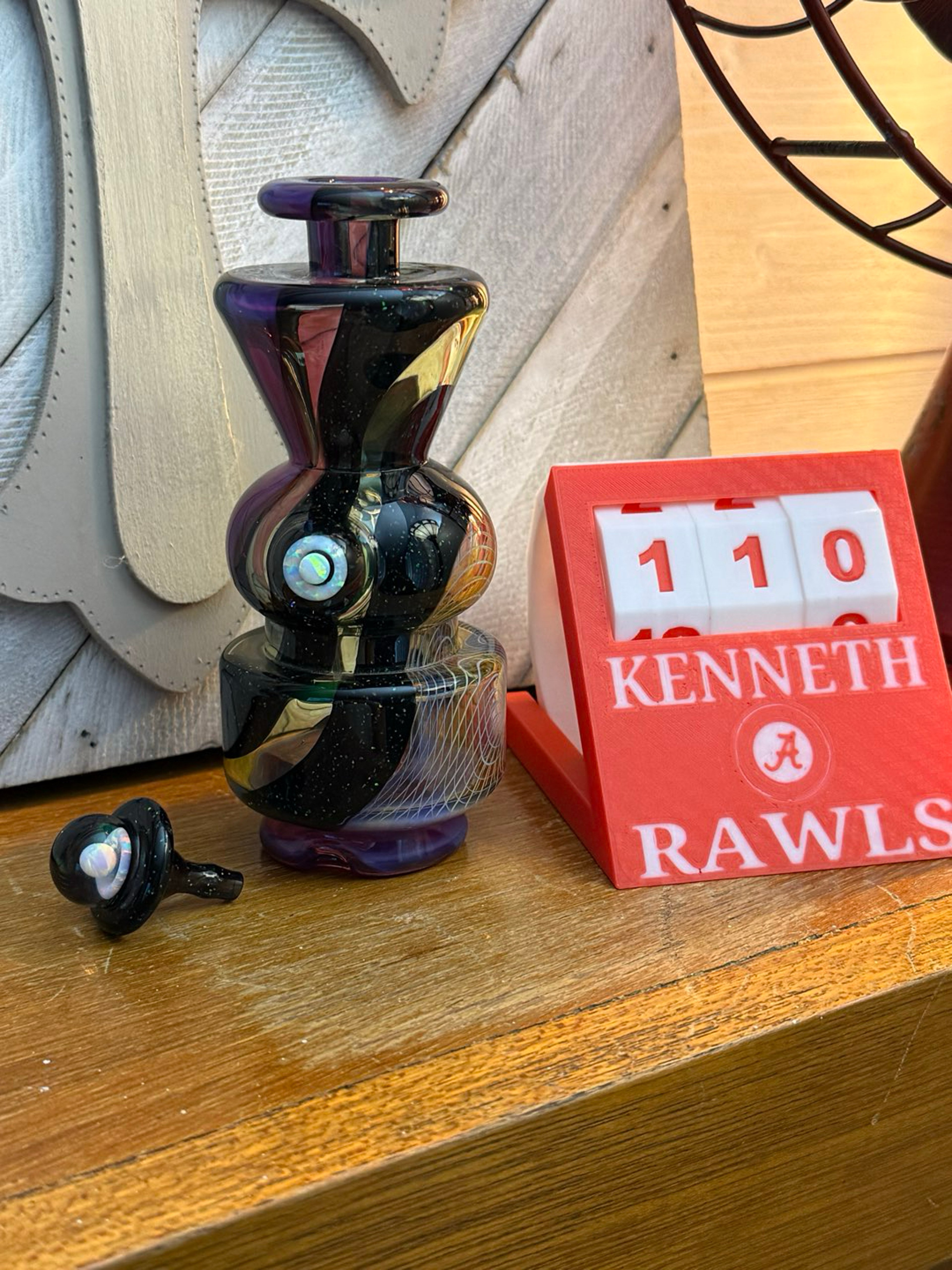 Preview pic of EF NORRIS color of sound Puffco top w/matching joystick