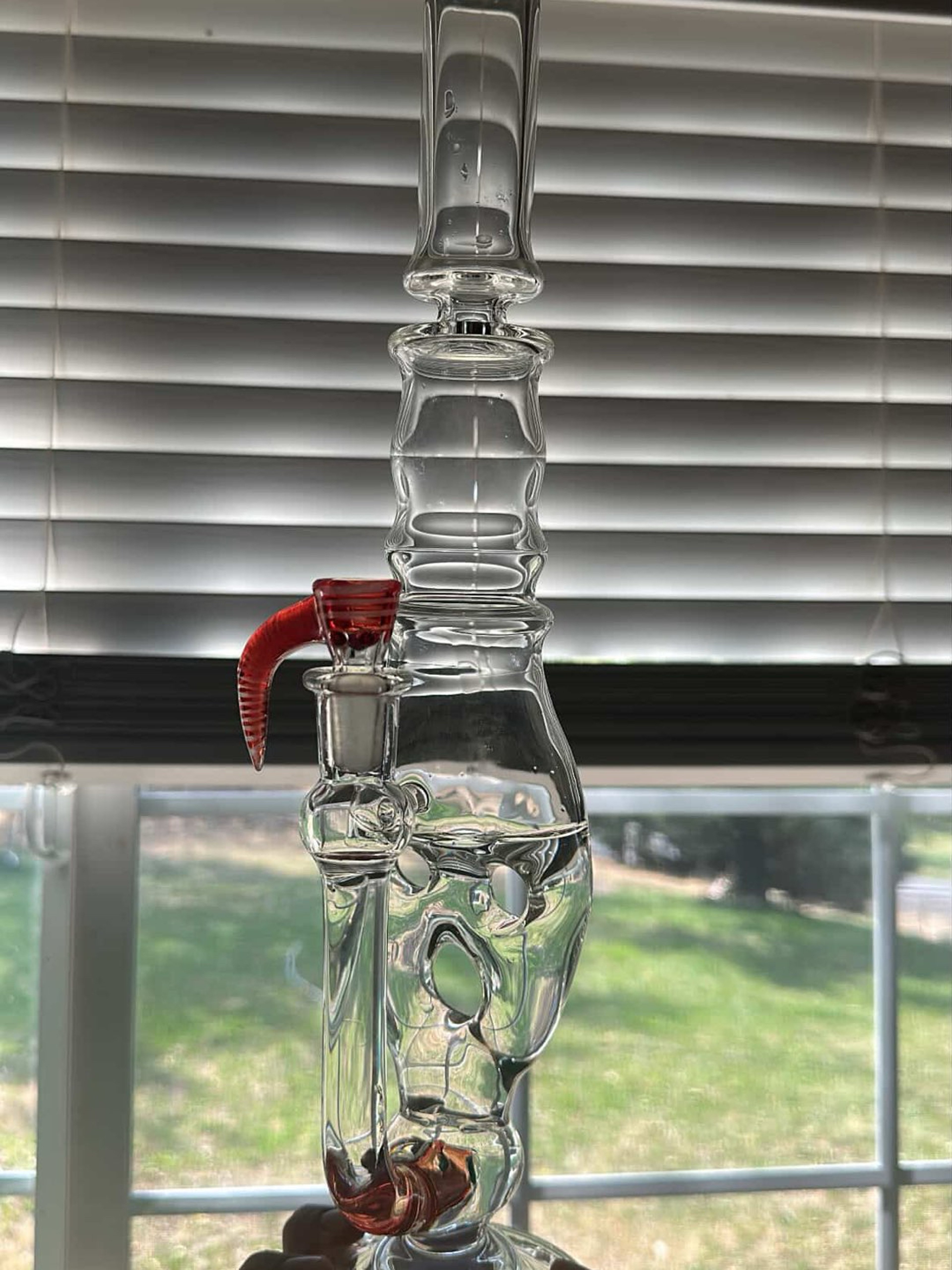 Blob glass 13” swiss has matching candy cane slide. image 0