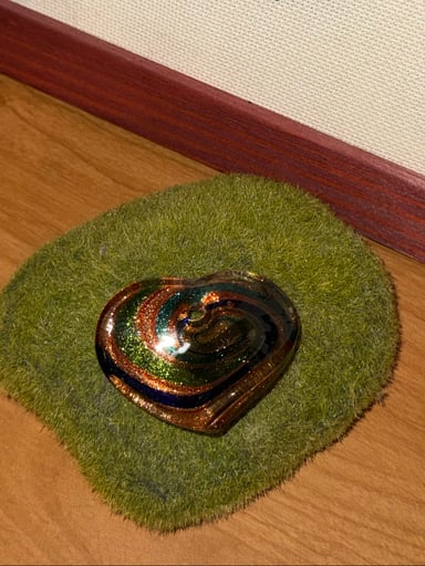 Preview pic of Rainbow Swirl Twisted Heart Pendant