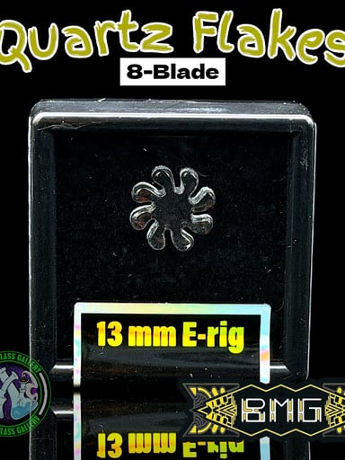 Preview pic of Black Market Glass - Quartz Flake - 8-Blade 13mm
