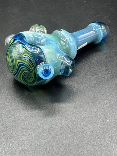Preview pic of Blue Green Faceted Spoon