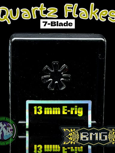 Preview pic of Black Market Glass - Quartz Flake - 7-Blade 13mm