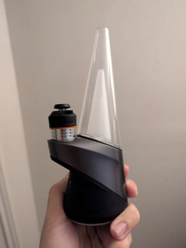 Preview pic of Puffco Peak Pro OG w/ XL, and original chamber+spinner top