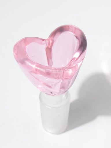 Preview pic of Pink Heart-Shaped Glass Bowl