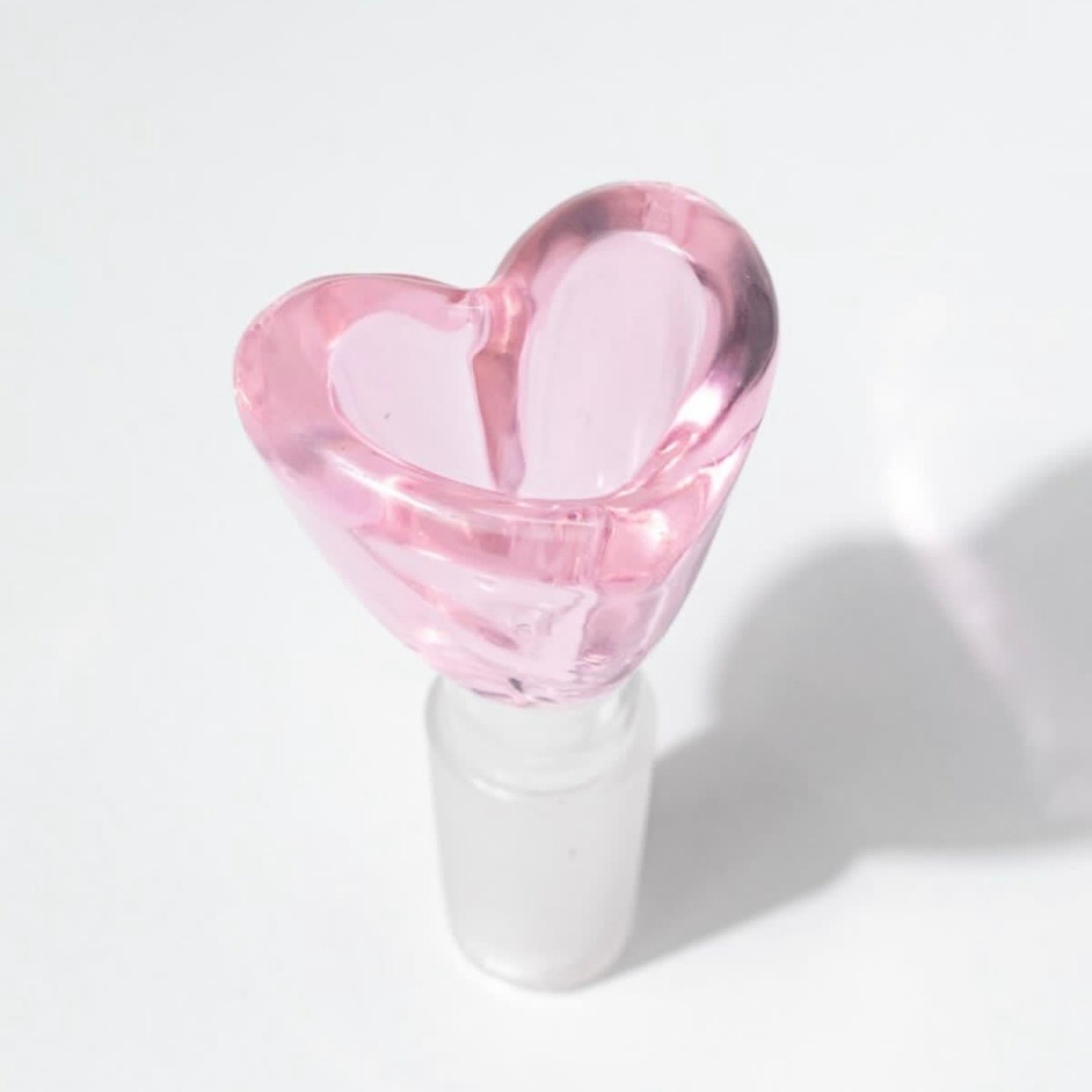 Preview pic of Pink Heart-Shaped Glass Bowl