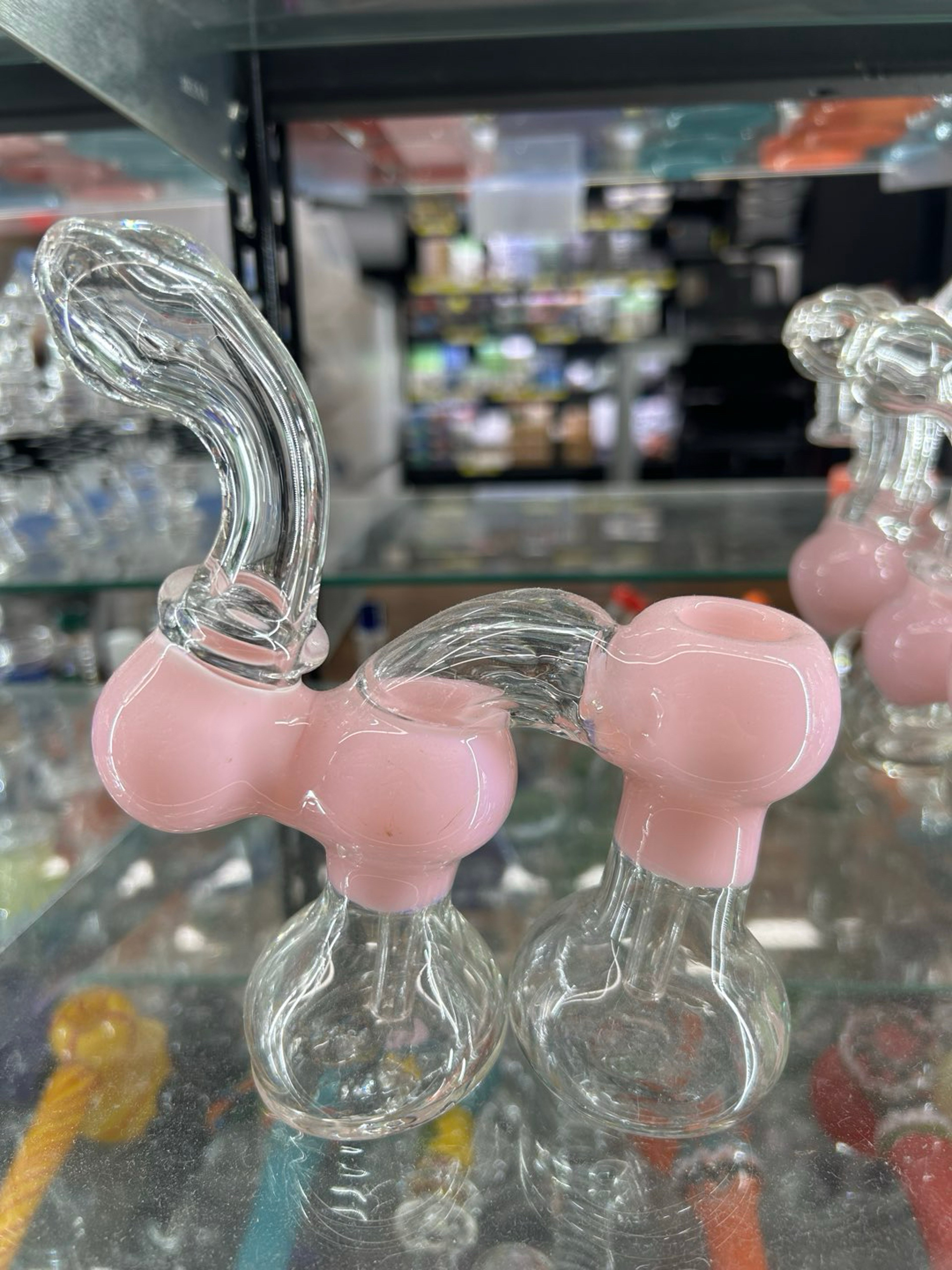Preview pic of Dual Chamber Bubbler Pipe in Pink 🎀