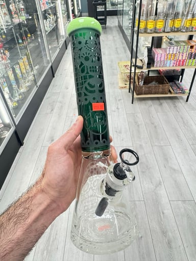 Preview pic of Cali cloudx 15” thick bottom beaker skull green