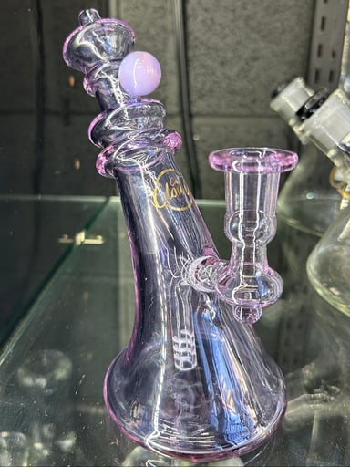Preview pic of Cali CloudX 8” Art Deco Sloped Bong in Light Purple 💜