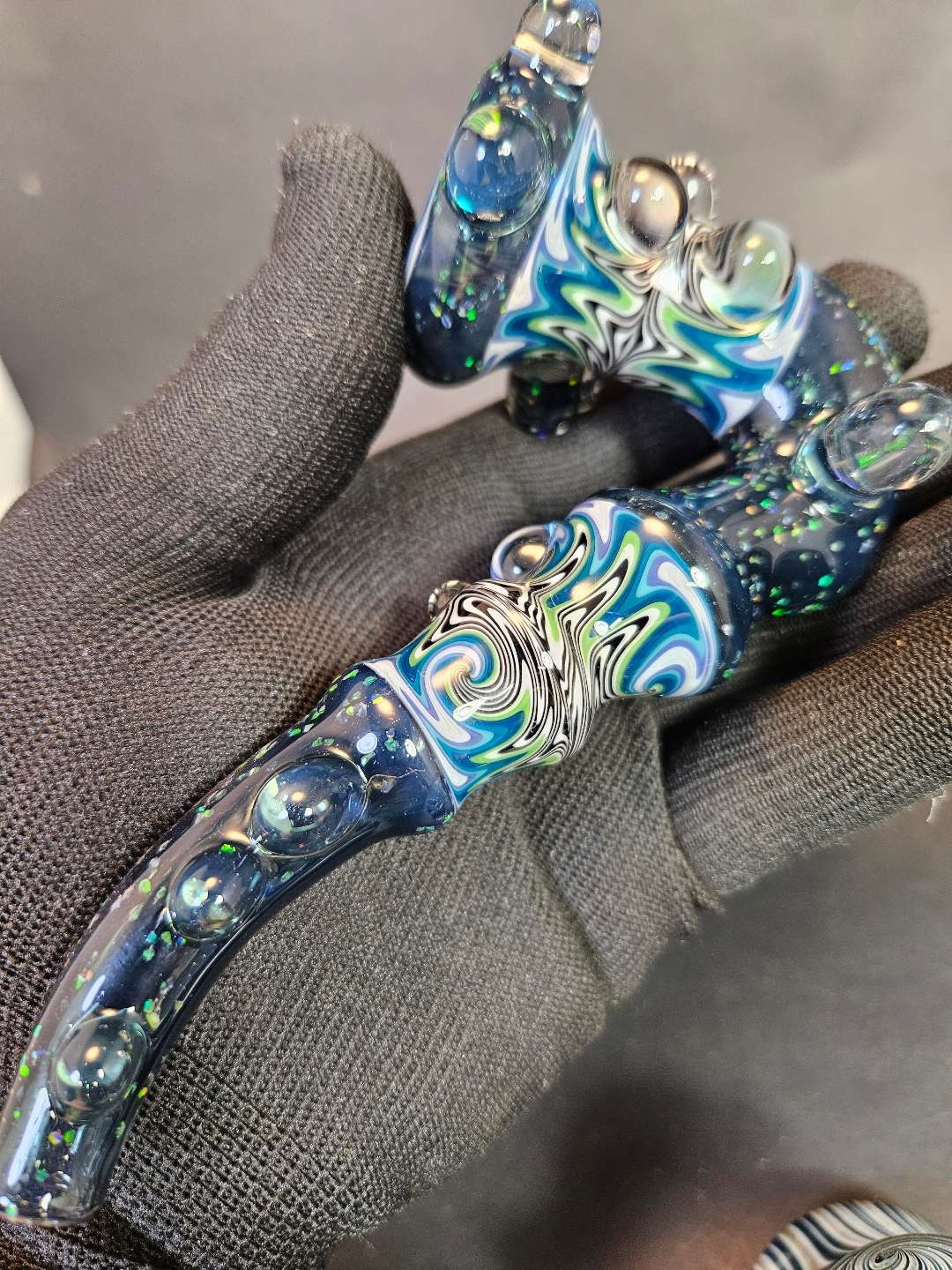 Black crushed opal lock image 0