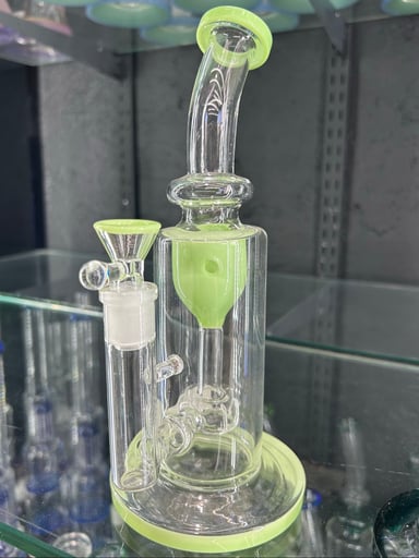 Preview pic of Slime Green 🍋‍🟩 9” Incycler Bong w/ Disc Perc