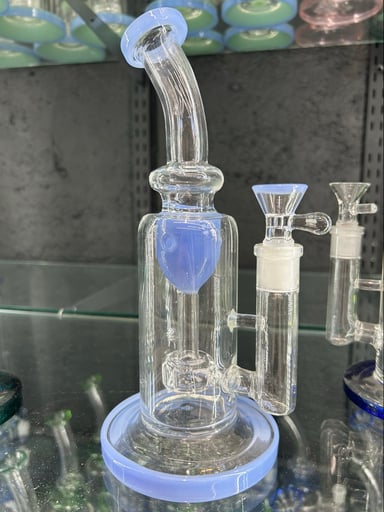 Preview pic of Milky Blue 🐋 9” Incycler Bong w/ a Disc Perc