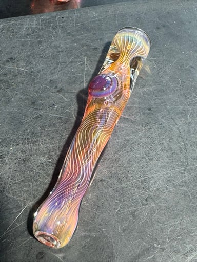 Preview pic of 1 hitter chillum gold/ silver fume