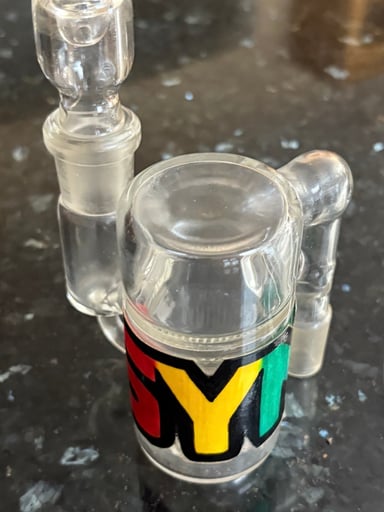 Preview pic of Smoke Yourself Numb SYN Glass Showercap Ash Catcher 18mm Joints