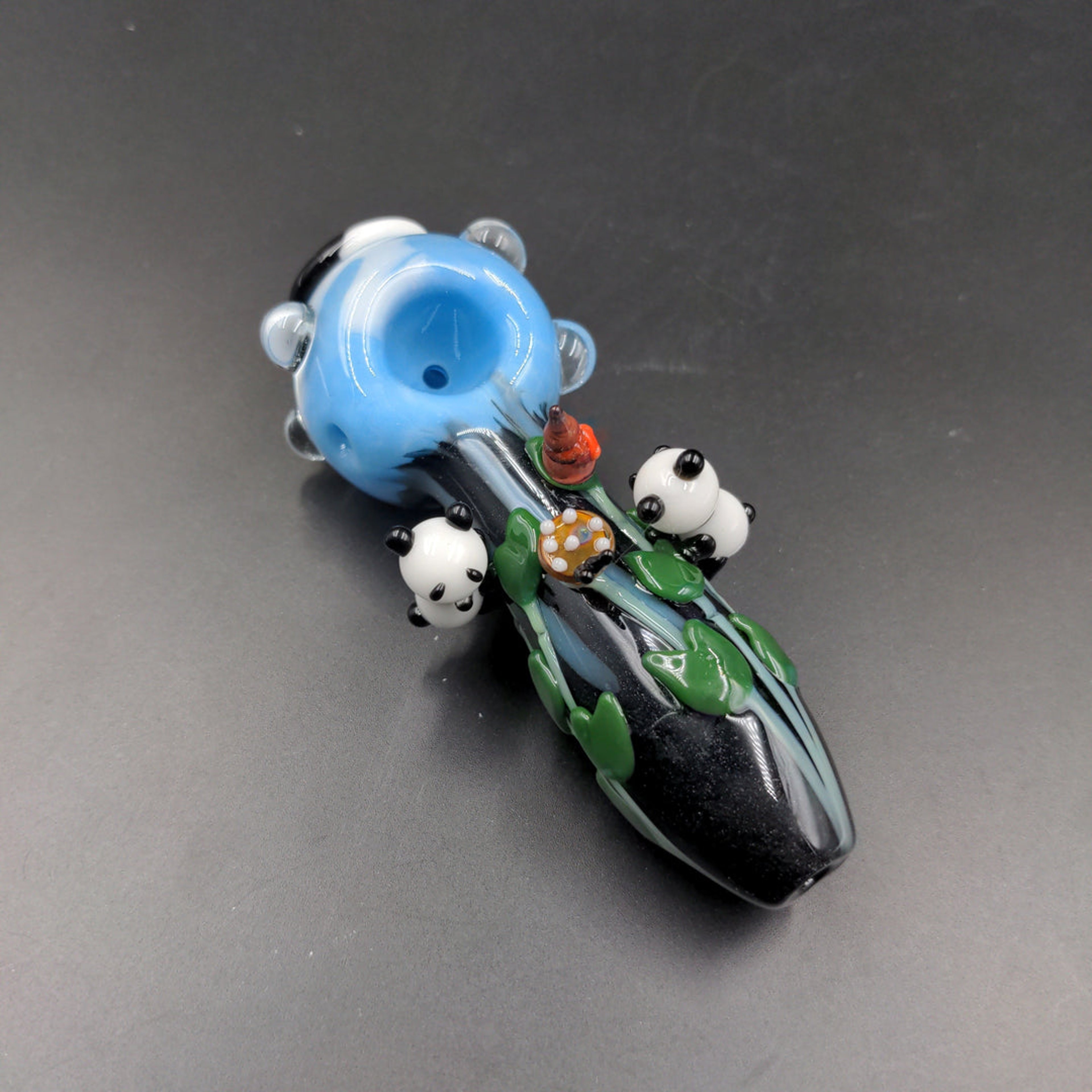 Preview pic of EMPIRE GLASSWORKS SPOON PIPE - CLIMBING PANDAS